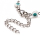 Enamel Heart with Evil Eye Link Chains Bracelet(BJEW-P271-06P)-4