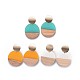 Flat Round Resin & Wood Stud Earrings(EJEW-JE02999-M)-1