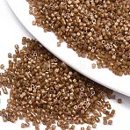 FGB 11/0 Grade A Baking Paint Glass Seed Beads, Cylinder, Uniform Seed Bead Size, Opaque Colours Luster, Camel, about 1.5x1mm, Hole: 0.5mm, about 2000pcs/10g(X-SEED-S030-1146)
