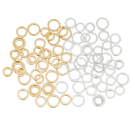 84Pcs 6 Style Brass Linking Rings, Long-Lasting Plated, Round Ring, Golden & Silver, 6~8x1mm, Inner Diameter: 4~6mm, 14pcs/style(KK-HY0001-28)