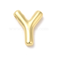 Eco-Friendly Rack Plating Brass Pendants, Long-Lasting Plated, Lead Free & Cadmium Free, Real 18K Gold Plated, Letter Charm, Letter Y, 21~23x13~26x4.5~5.5mm, Hole: 2.5~3.5x1.5~2mm(KK-R143-21G-Y)