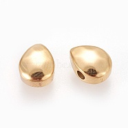 Ion Plating(IP) 304 Stainless Steel Beads, teardrop, Manual Polishing, Golden, 8.5x6.5x4mm, Hole: 1.2mm(STAS-O119-22G)