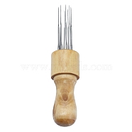 8 Felting Needles Needle Pen, Wool Felt Punch Needles Tool, with Wood Handle, Linen, 70x27mm(DOLL-PW0002-044A)