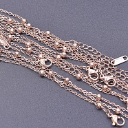 1.6mm Unisex 304 Stainless Steel Satellite Chains Necklaces(WG3336-3)