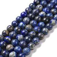 Natural Lapis Lazuli Round Bead Strands, 10mm, Hole: 1mm, about 38pcs/strand, 15.5 inch(G-E262-01-10mm)