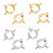 304 Stainless Steel Spring Ring Clasps, Golden & Stainless Steel Color, 23x14x4mm, Hole: 2.5mm, 5pcs/color, 2 colors, 10pcs/box(STAS-UN0010-66)