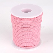 Round Polyester Cords, Pink, 3mm, about 21.87 yards(20m)/roll(OCOR-L031-08)