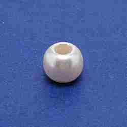 ABS Plastic Imitation Pearl Beads, Round, Creamy White, 15.5x13.4mm, Hole: 6.8mm, about 600pcs/1000g(KY-WH0097-05E)