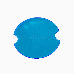 Plastic Jewelry Ring Display Planks, Flat Round, Dodger Blue, 3.9x3.7cm(KY-WH0043-16C)