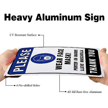 Panneaux d'avertissement en aluminium protégés contre les UV et étanches(AJEW-GL0001-05C-01)-4