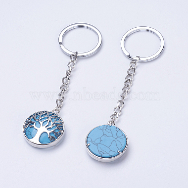 Synthetic Turquoise Keychain(KEYC-E023-02H)-2