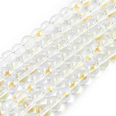 電気メッキガラスビーズ連売り(EGLA-Q062-8mm-A08)-1