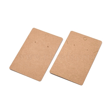 Rectangle Kraft Paper One Pair Earring Display Cards with Hanging Hole(CDIS-YW0001-05)-4