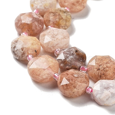 Natural Cherry Blossom Agate Beads Strands(G-NH0004-024)-4