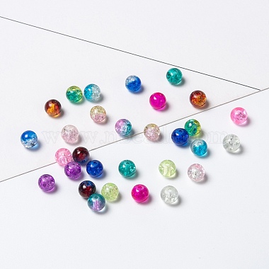 20 Colors Spray Painted Crackle Glass Beads Strands(CCG-X0012-01-8mm)-5