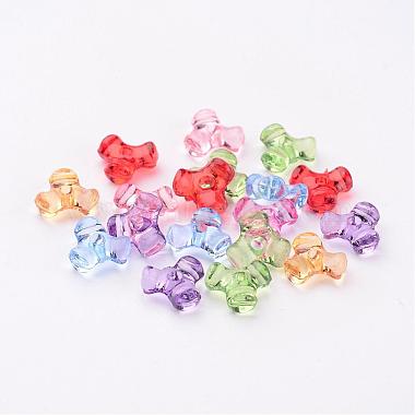 Transparent Acrylic Plastic Tri Beads for Christmas Ornaments Making(X-PL699M)-2