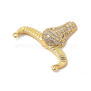 Rack Plating Brass Micro Pave Cubic Zirconia Connector Charms(KK-P230-04G-03)-3