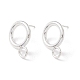 304 Stainless Steel Stud Earring Findings(X-STAS-P308-02A-S)-1