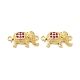 Rack Plating Brass Micro Pave Cubic Zirconia Connector Charms(KK-D087-07G)-2