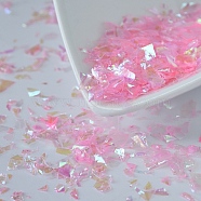 Plastic Candy Sequins/Paillette Chip, UV Resin Filler, for Epoxy Resin Jewelry Making, Pearl Pink, 2~20x2~16mm(X-DIY-I019-01L)