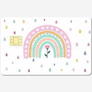 PVC Plastic Waterproof Card Stickers, Self-adhesion Card Skin for Bank Card Decor, Rectangle, Rainbow, 186.3x137.3mm(DIY-WH0432-107)
