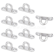304 Stainless Steel Door Clasps, Stainless Steel Color, 45x15x21mm, Hole: 5mm(STAS-WH0025-10)