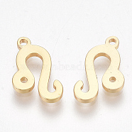 Ion Plating(IP) 304 Stainless Steel Charms, Constellation, Golden, Leo, 11x7x1mm, Hole: 0.8mm(X-STAS-S107-06H)