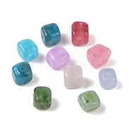 Natural Quartz Beads, Dyed, Cube, Mixed Color, 7~9x7~8x6~7mm, Hole: 1mm, about 115pcs/100g(G-XCP0001-25)