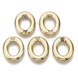 CCB Plastic Linking Rings, Quick Link Connectors, For Jewelry Cable Chains Making, Oval, Golden, 27.5x22.5x6mm, Inner Diameter: 10x15mm(X-CCB-R103-13)