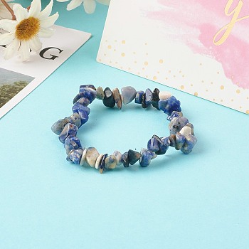 Natural Sodalite Beads Stretch Bracelets for Children, Inner Diameter: 1-7/8 inch(4.8~5.1cm)