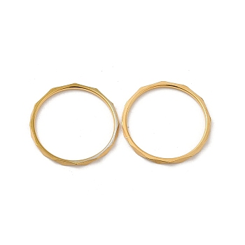Ion Plating(IP) 304 Stainless Steel Finger Ring, Golden, Inner Diameter: 18mm