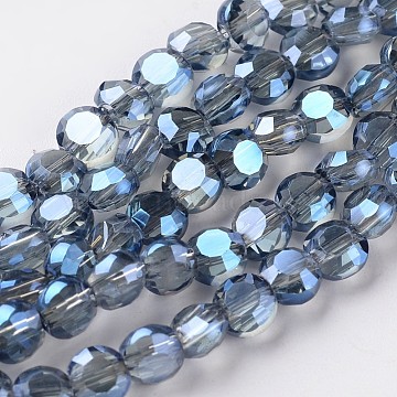 flat round glass beads