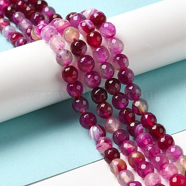 Natural Striped Agate/Banded Agate Beads Strands(G-H1593-8mm-1)-3