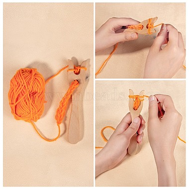 Ensembles de fourchettes à tricoter en bois et d'aiguilles à gros yeux(TOOL-NB0001-27)-3