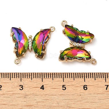 Brass Pave Faceted Glass Connector Charms(FIND-Z020-04J)-3