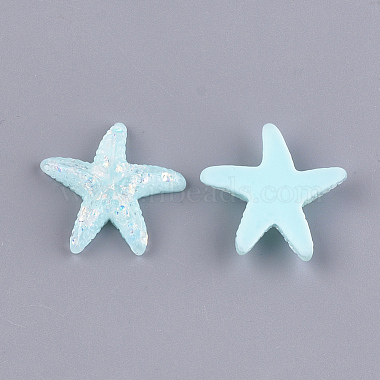 26mm LightCyan Starfish Resin Cabochons