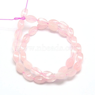 Natural Twist Rose Quartz Beads Strands(G-L243B-08)-2