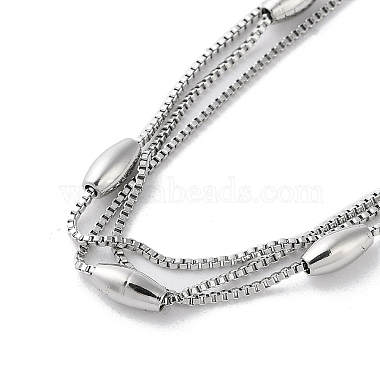 304 Stainless Steel Box Chain Necklaces(NJEW-M213-02P)-2