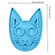 Cat Shape Food Grade DIY Silicone Pendant Molds(SIL-CJC0001-03)-2