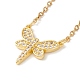 Clear Cubic Zirconia Dragonfly Pendant Necklace(NJEW-O125-34G)-1