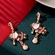 Alloy Enamel Santa Claus Dangle Stud Earrings(FS-WGFB69C-01)-4