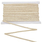 10 Yards Flat Polyester Metallic Braided Cord, Clothes Accessories, Gold, 5mm(OCOR-WH0090-054)