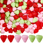 150Pcs 3 Styles PVC Strawberry Display Decorations, Micro Landscape Decoration Accessories, Mixed Color, 10~11.5x8.5~9x9~10mm, 50pcs/color(DJEW-SC0001-31B)