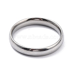 Non-Tarnish 304 Stainless Steel Simple Plain Band Finger Ring for Women, Stainless Steel Color, US Size 12 1/4(21.5mm)(RJEW-B036-10P)