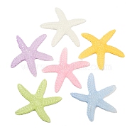 Translucent Resin Sea Animal Decoden Cabochons, Starfish, Mixed Color, 69x71.5x8mm(RESI-S04-11)