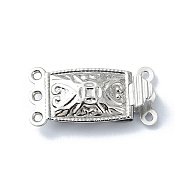 304 Stainless Steel Box Clasp, Stainless Steel Color, 20.5x10mm, Hole: 1mm(STAS-Q318-03P)