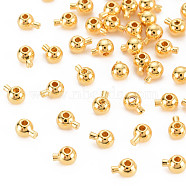 Rack Plating Brass Beads, Nickel Free, Real 18K Gold Plated, 4x3x2mm, Hole: 0.6mm(KK-N233-204)