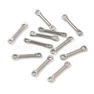 304 Stainless Steel Connector Charms, Bar Links, Stainless Steel Color, 12x2x1.2mm, Hole: 1.2mm(STAS-Q323-06A-P)