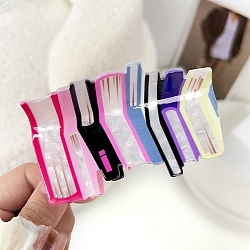 Acrylic Claw Hair Clips, Book, Colorful, 98x20.4mm(PW-WG21AE7-02)