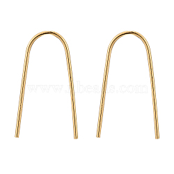 925 Sterling Silver Earring Hooks, Golden, 20x13.5mm, Pin:1mm(STER-G014-01G)